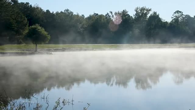 Morning Fog on Lake BRoll 10s