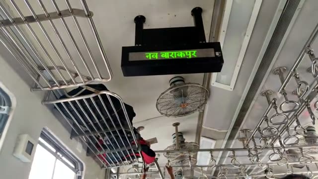 Passenger information system on a newer Kolkata local train rake